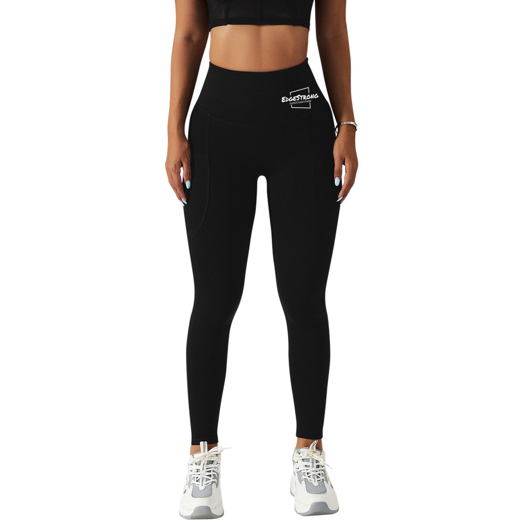 High Waisted Running Leggings with Pocket - EdgeStrong