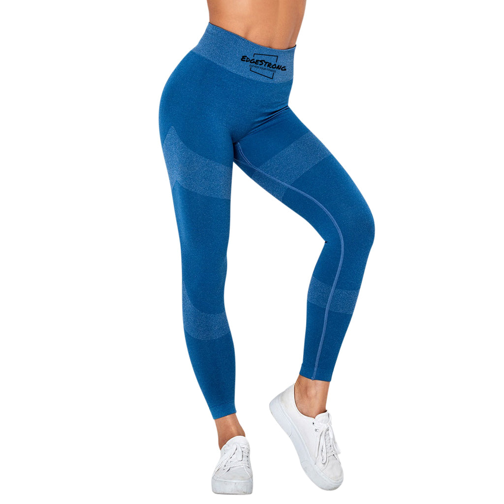 Shape Blue Seamless Knit Leggings - EdgeStrong